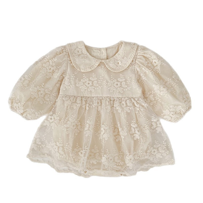 Spring and Autumn Baby Clothes, Baby Girl Romper, Princess Dress, Crawling Suit, Tulle 1st Birthday Dress, Newborn Onesie