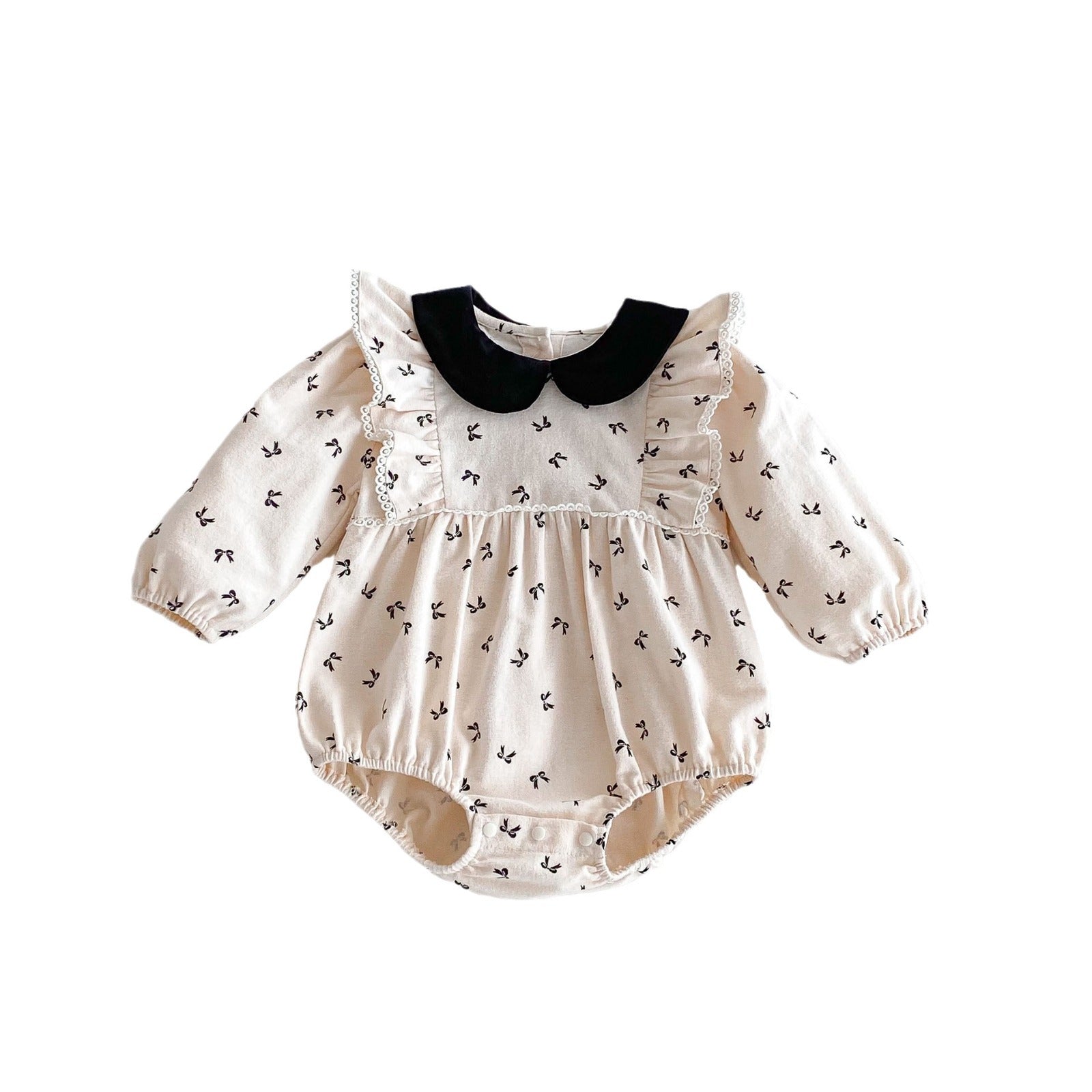 Cute Baby Clothes Spring Autumn Outfit for Girls, Baby Romper, Newborn Bodysuit, 100-Day Celebration Wear, A-Class Infant Clothing