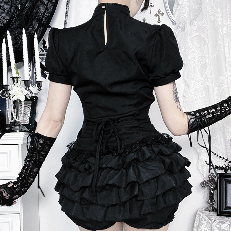 Subcultural Church Colorful Window Embroidered Top Dark Punk Shirt