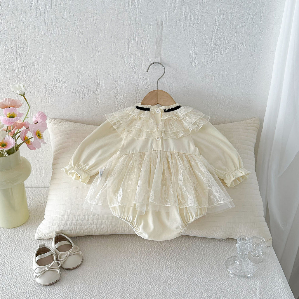 Baby Clothes Spring Girls Romper Lace Dress Princess Birthday Outfit Cotton A-Class