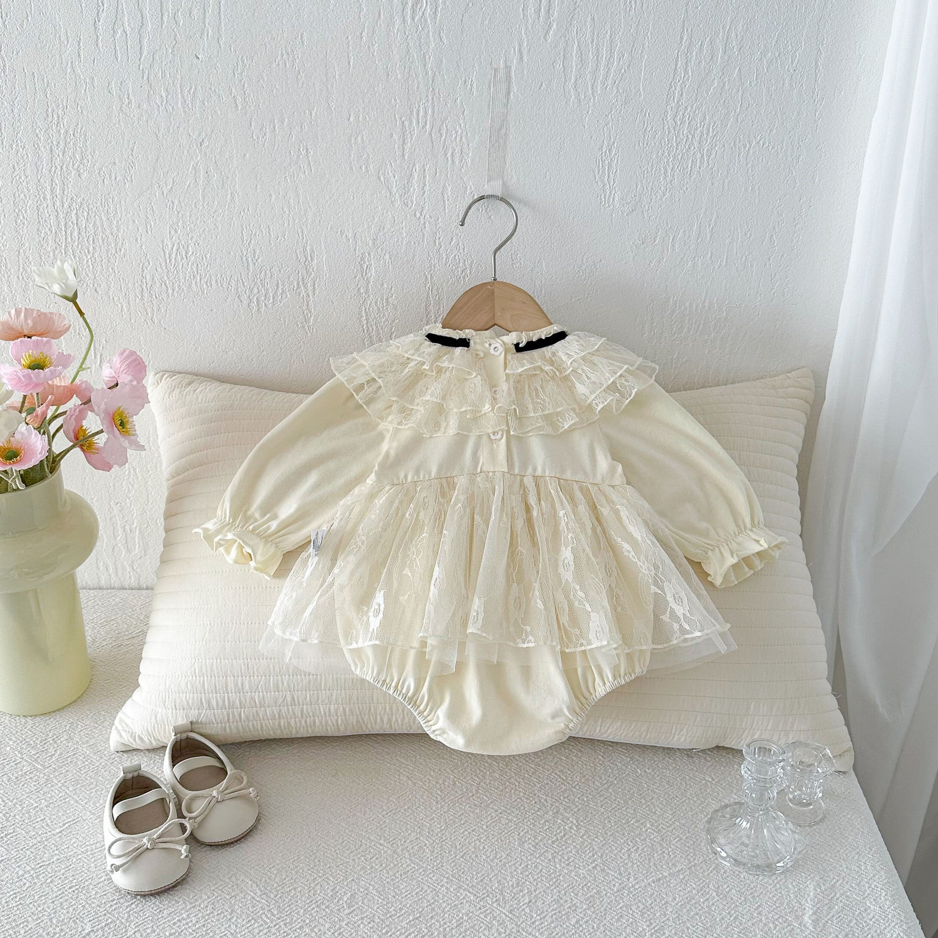 Baby Clothes Spring Girls Romper Lace Dress Princess Birthday Outfit Cotton A-Class