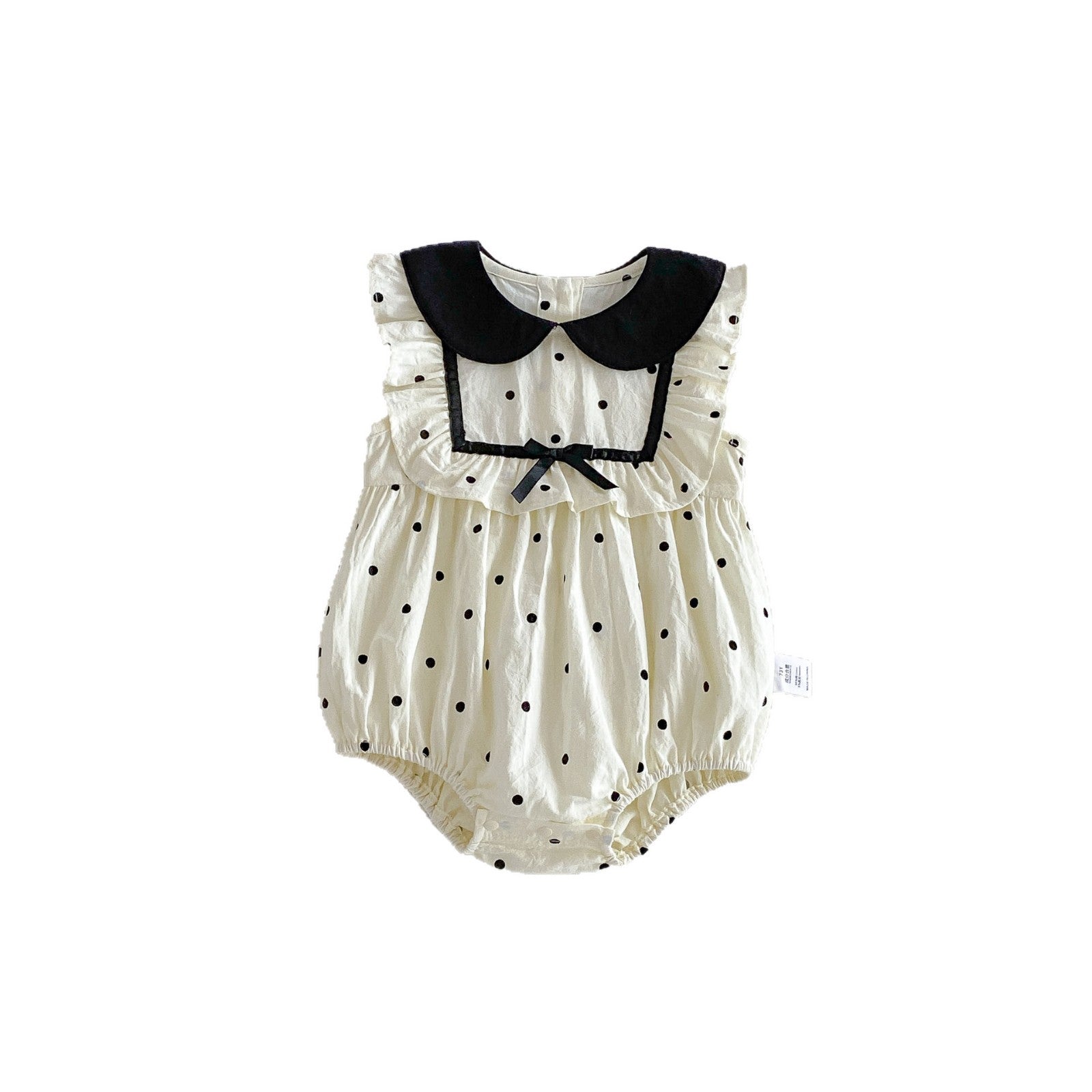 Baby Summer Lightweight Clothes, Sweet Polka Dot and Plaid Girl Baby Vest Onesie, Newborn A-Class Clothing for Summer