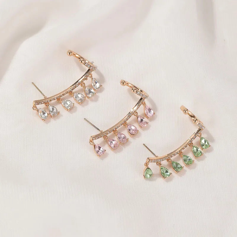 3-color 1-piece women's stud earrings jewelry fashion Korean Valentine's Day gift unusual color earrings