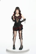 Halloween Dark Style Vampire Cosplay Duchess Lady Strap Top Sexy Performance Outfit