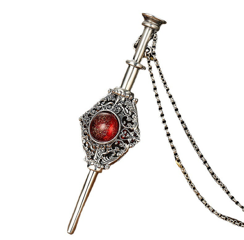 Harry Potter Peripheral Necklace Dripping Blood Alliance Couple Necklace S925 Silver Magic Pendant