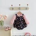 Baby Spring Outfit Stylish Infant Baby Romper Floral Onesie 2-Piece Set Spring Autumn Clothes