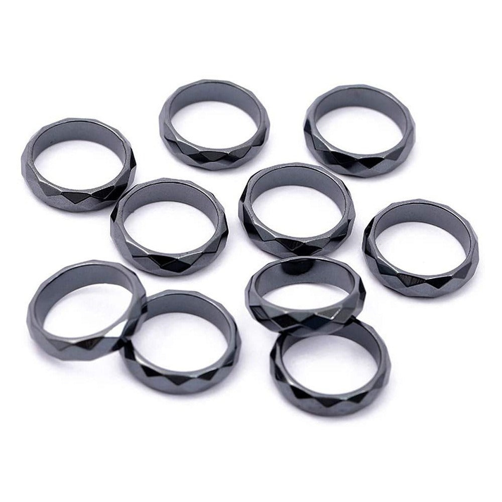 Fashion And Popular Trinkets Magnetic Hematite And Magnetite Ring Jewelry
