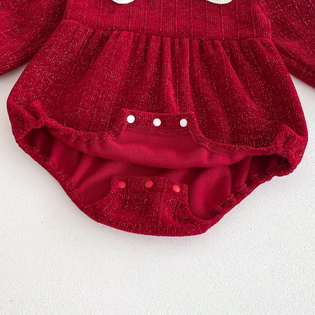 Baby Clothes Spring Autumn Bodysuit Full Moon 100 Days Birthday Princess Dress Newborn Girl Baby Onesie