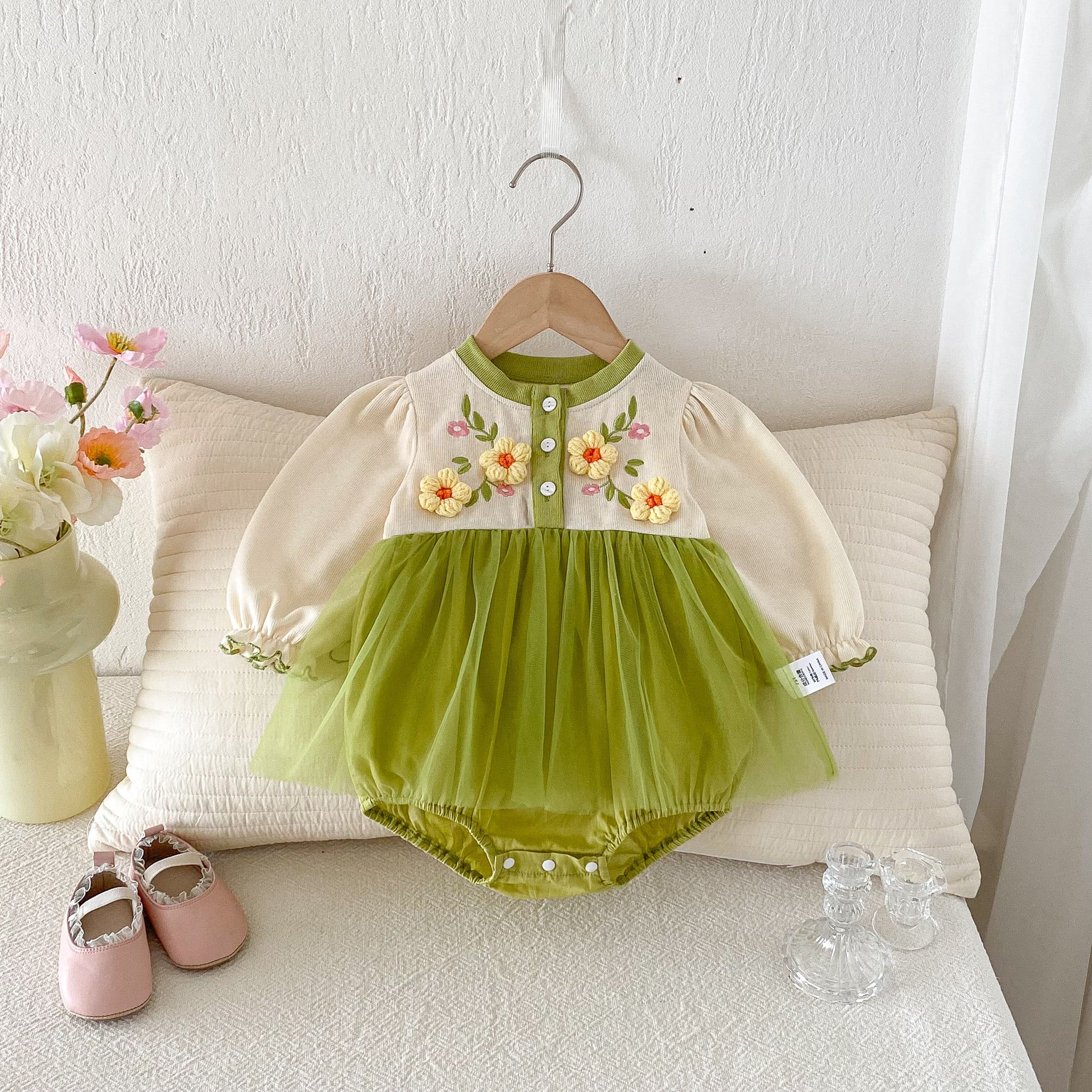 Baby Clothes Autumn Girl Baby Romper Princess Dress Newborn Bodysuit for 0-12 Months