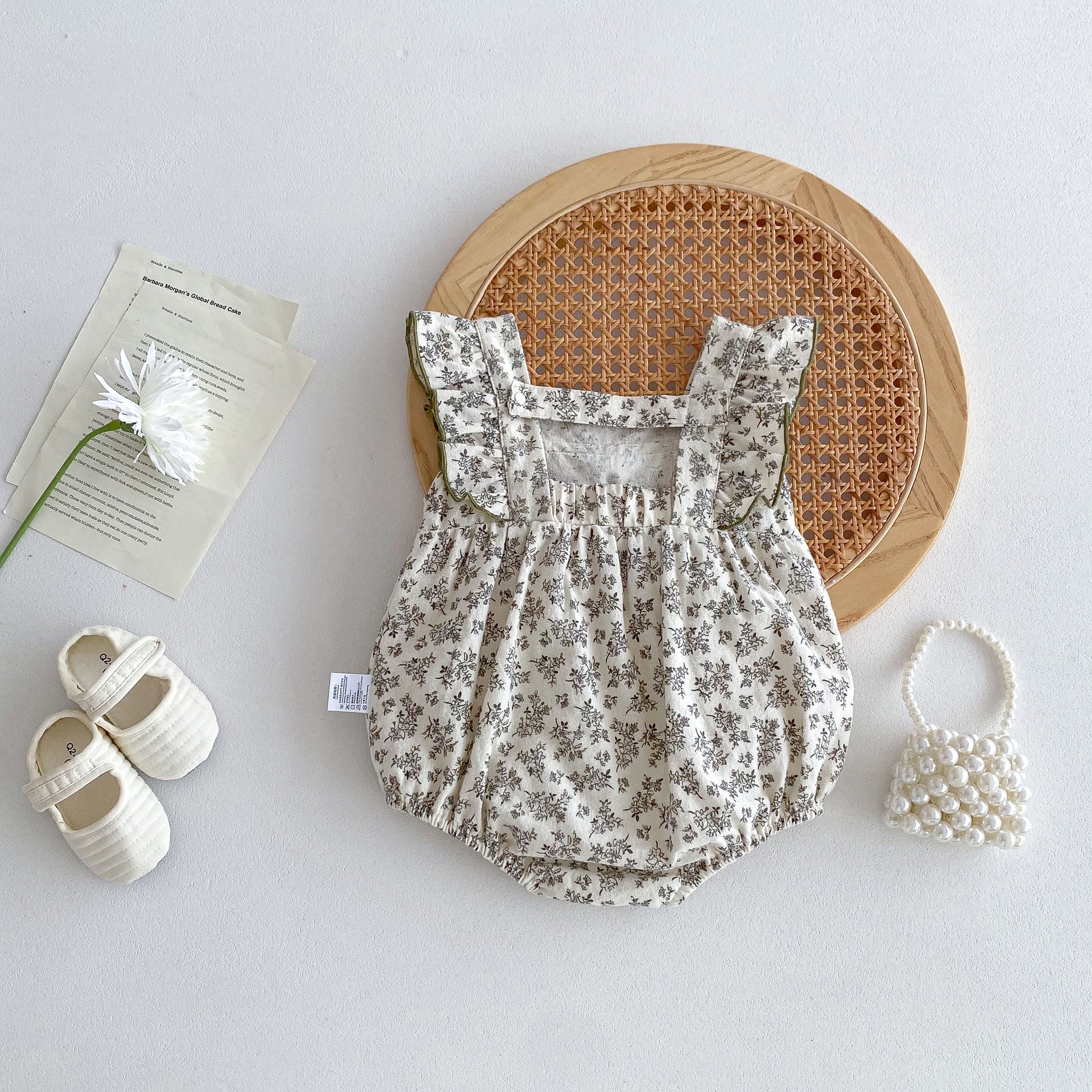 Baby Summer Romper Thin Floral Baby Girl Onesie Princess Dress Newborn Clothes Class A Pure Cotton