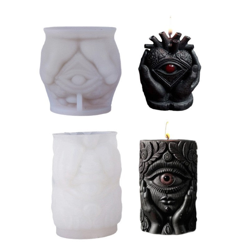 DIY Mystic Eye Scented Candle 3D Dark Hand-Held Eye Shape Decorative Ornament Silicone Mold