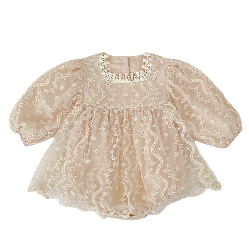Baby Clothes Bodysuit Spring Autumn Girls Princess Romper Dress Princess Birthday Outfit Newborn Onesie