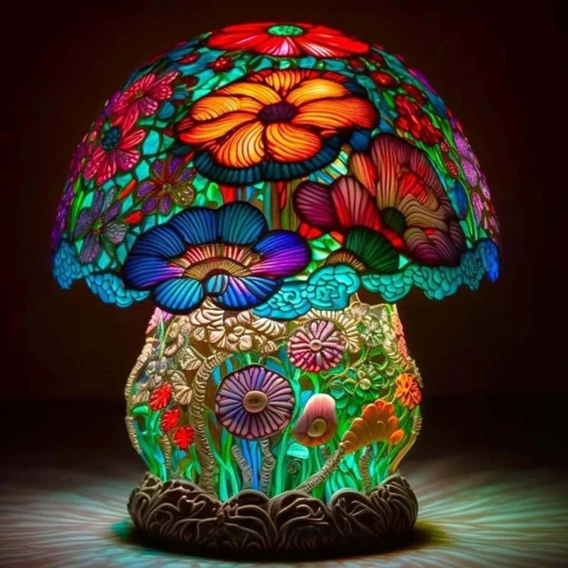 Magic Illusion Mushroom Lamp Decoration Decoration Decoration Home USB Connection Light Bulb Design Mushroom Dark Decoration