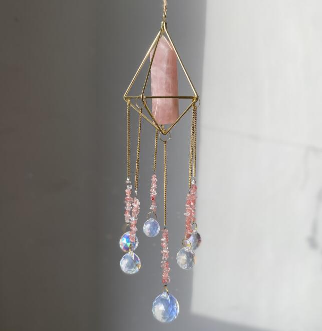 Crystal Suncatcher for Window Hangings Ornament Aura Pendant Fairy Reiki Rainbow Catcher Gift