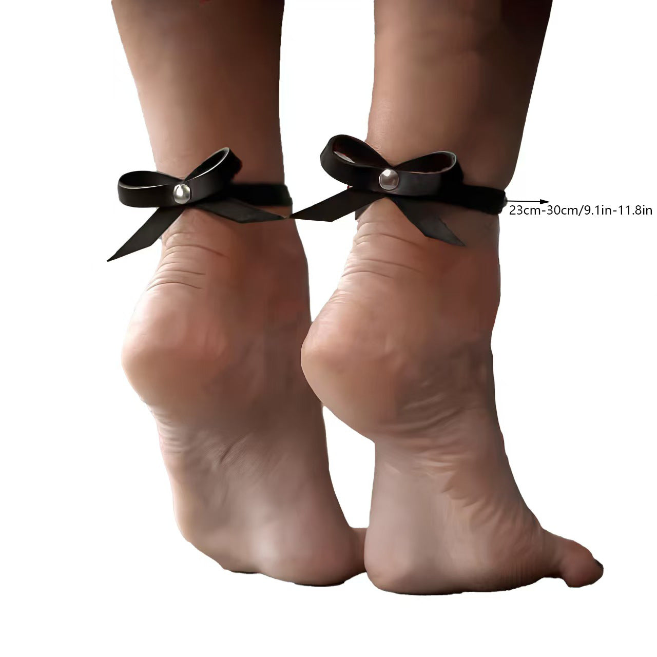PU Punk Gothic Leather Anklet Adjustable Butterfly Knot Versatile Decorative Footwear Accessory