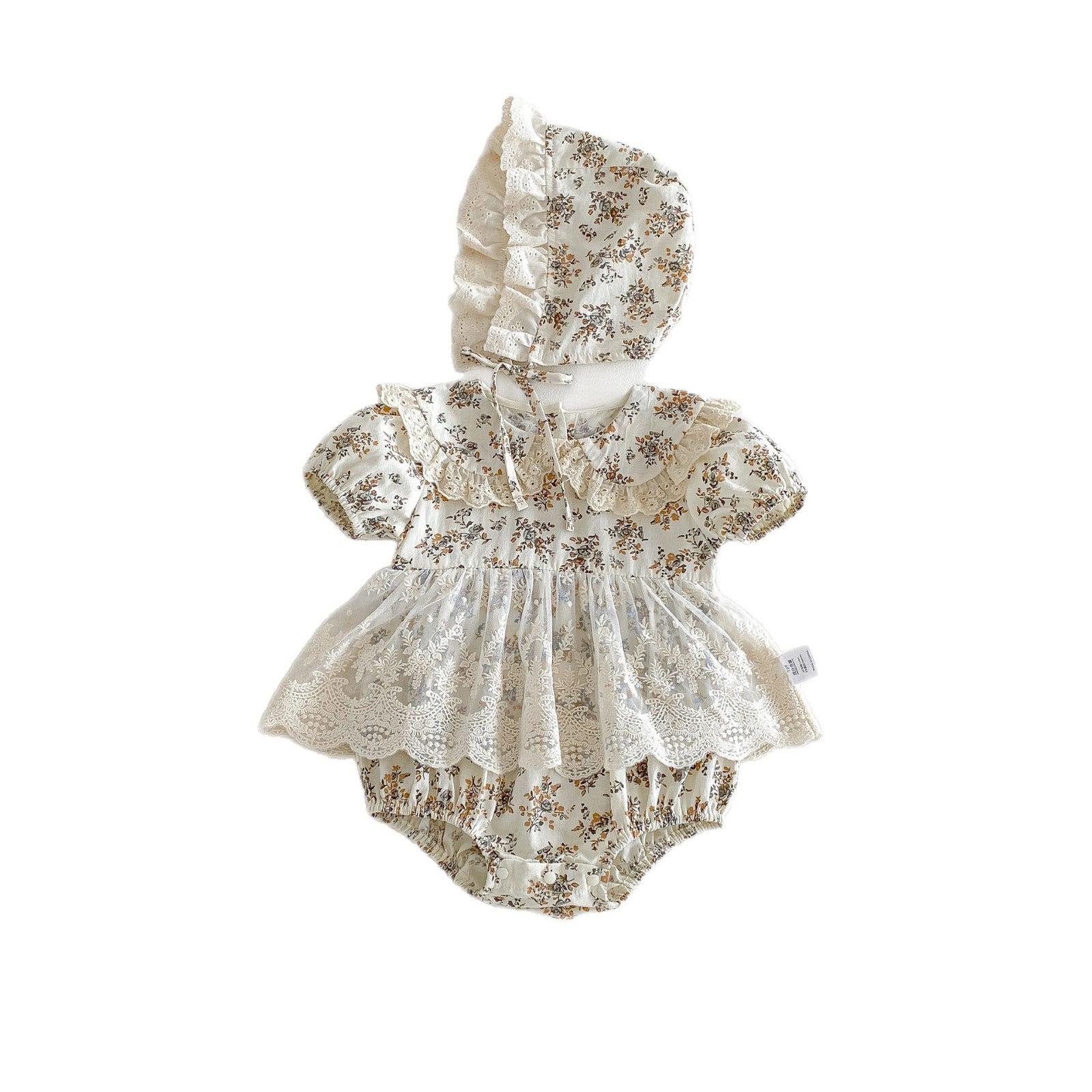 Cute Floral Print Summer Lightweight Romper Dress for Baby Girls Cotton A-Class Baby Clothes