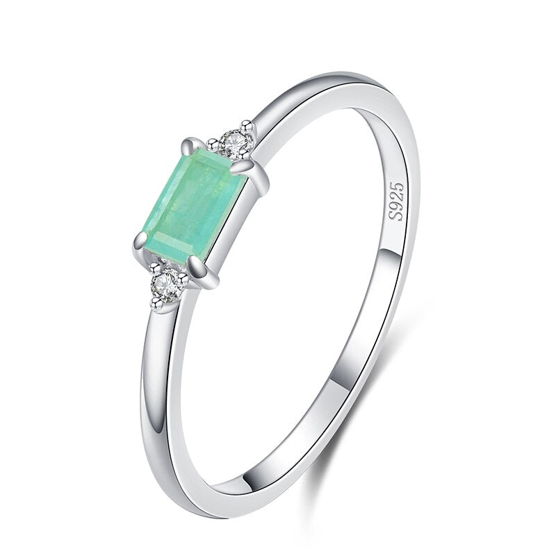 Colusiwei 925 Sterling Silver Mysterious Paraiba Tourmaline Fashion Rings for Women Engagement Wedding Finger Rings Fine Jewelry