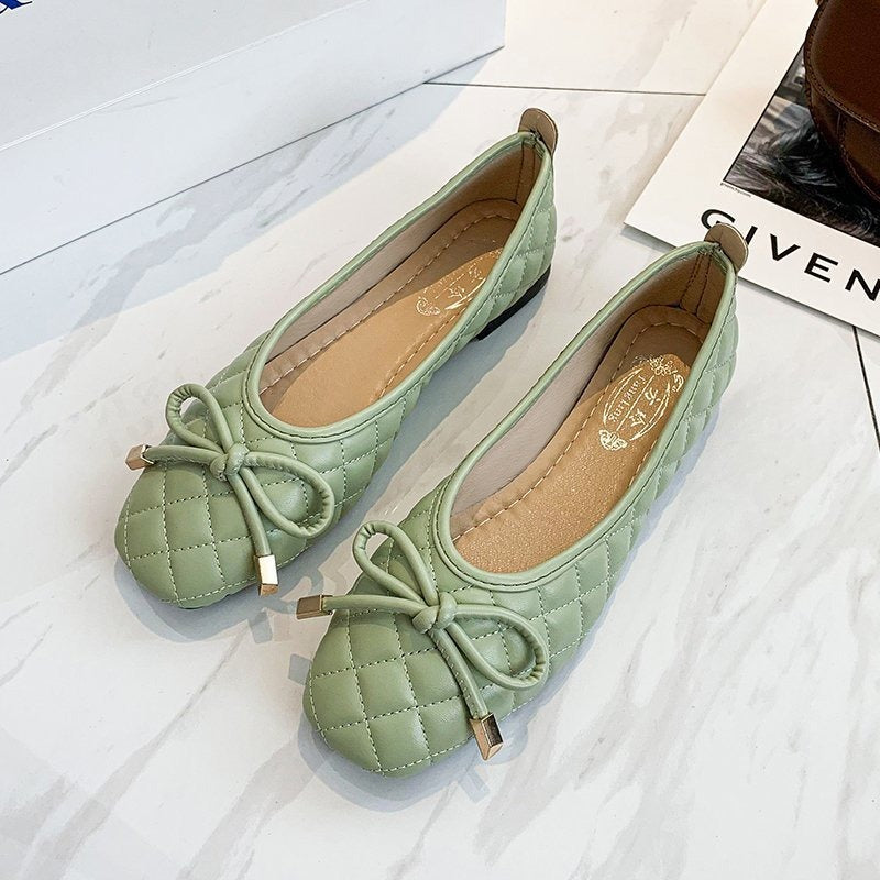 Women's Summer New Style Single Shoes Korean Flat Bottom Shallow Mouth Fairy Casual Single Shoes