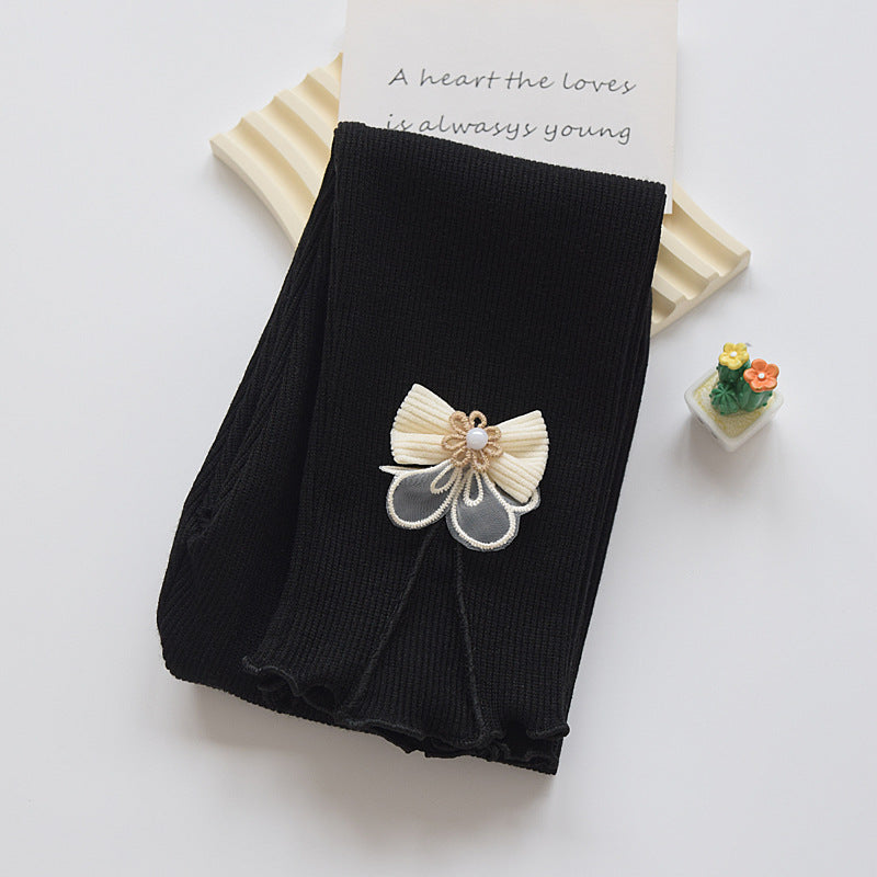 Girl wearing underwear in spring and autumn