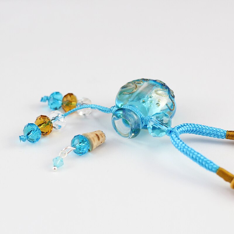 Murano Glass Perfume Necklace (with cord), essential oil jewelry bottle ,perfume bottle jewelry ,necklace