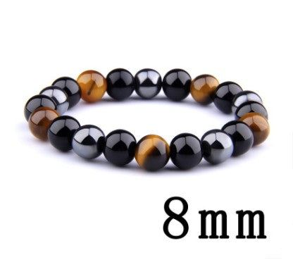 New all-match men's6mm 8mm 10mm tiger's eye obsidian hematite elastic bracelet