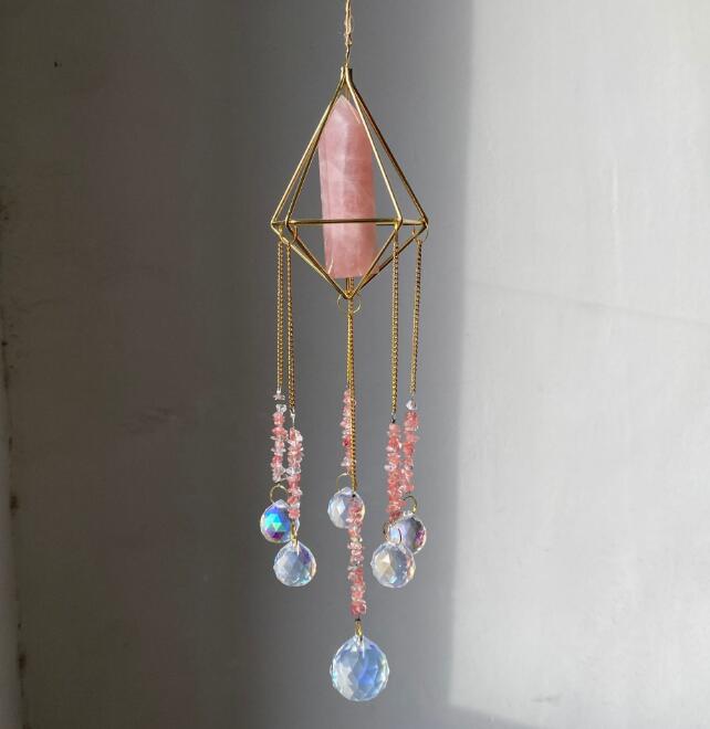 Crystal Suncatcher for Window Hangings Ornament Aura Pendant Fairy Reiki Rainbow Catcher Gift