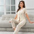 Middle East  Best-selling Short Long Home Wear Pink Tulip Pajamas