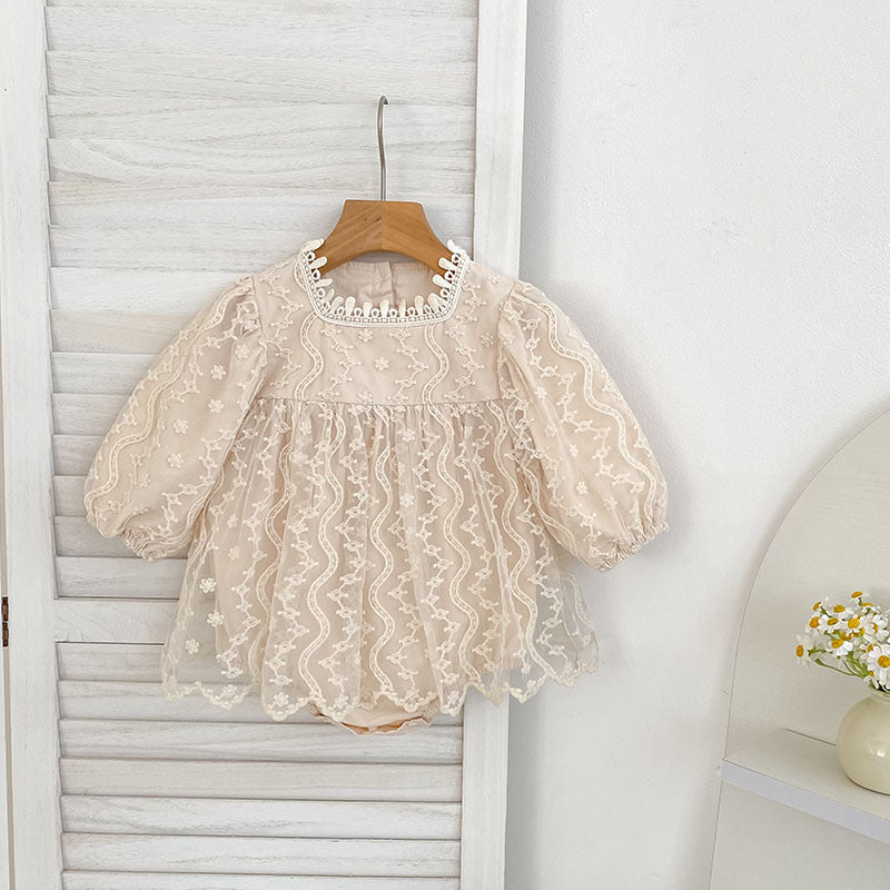 Baby Clothes Bodysuit Spring Autumn Girls Princess Romper Dress Princess Birthday Outfit Newborn Onesie