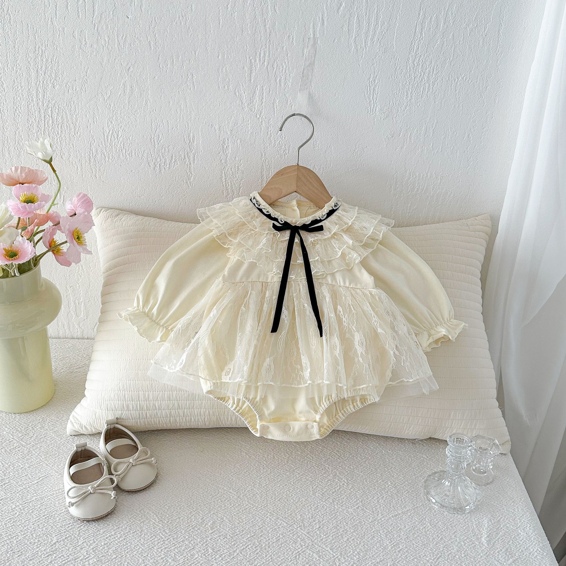 Baby Clothes Spring Girls Romper Lace Dress Princess Birthday Outfit Cotton A-Class