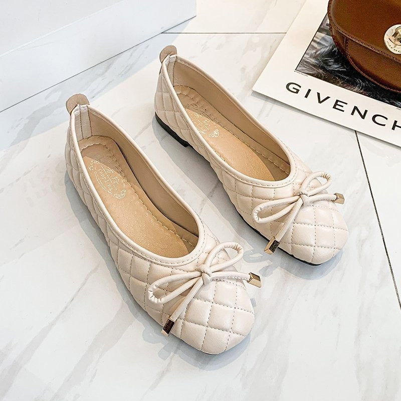 Women's Summer New Style Single Shoes Korean Flat Bottom Shallow Mouth Fairy Casual Single Shoes
