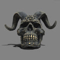 Ram horns skull dark gothic style punk style satanic sculpture crafts ornaments