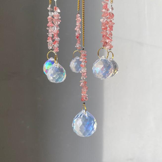 Crystal Suncatcher for Window Hangings Ornament Aura Pendant Fairy Reiki Rainbow Catcher Gift