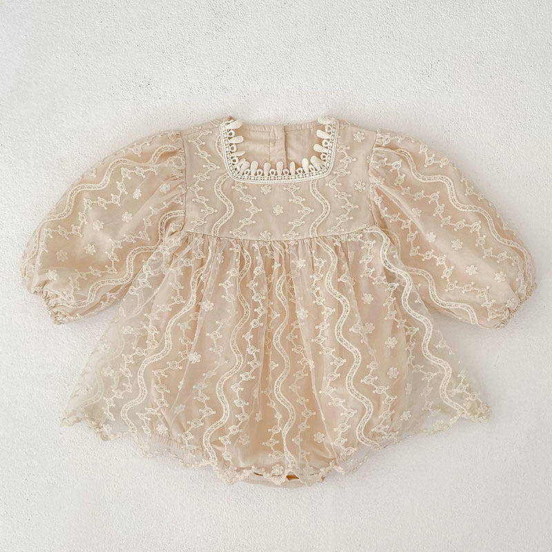 Baby Clothes Bodysuit Spring Autumn Girls Princess Romper Dress Princess Birthday Outfit Newborn Onesie