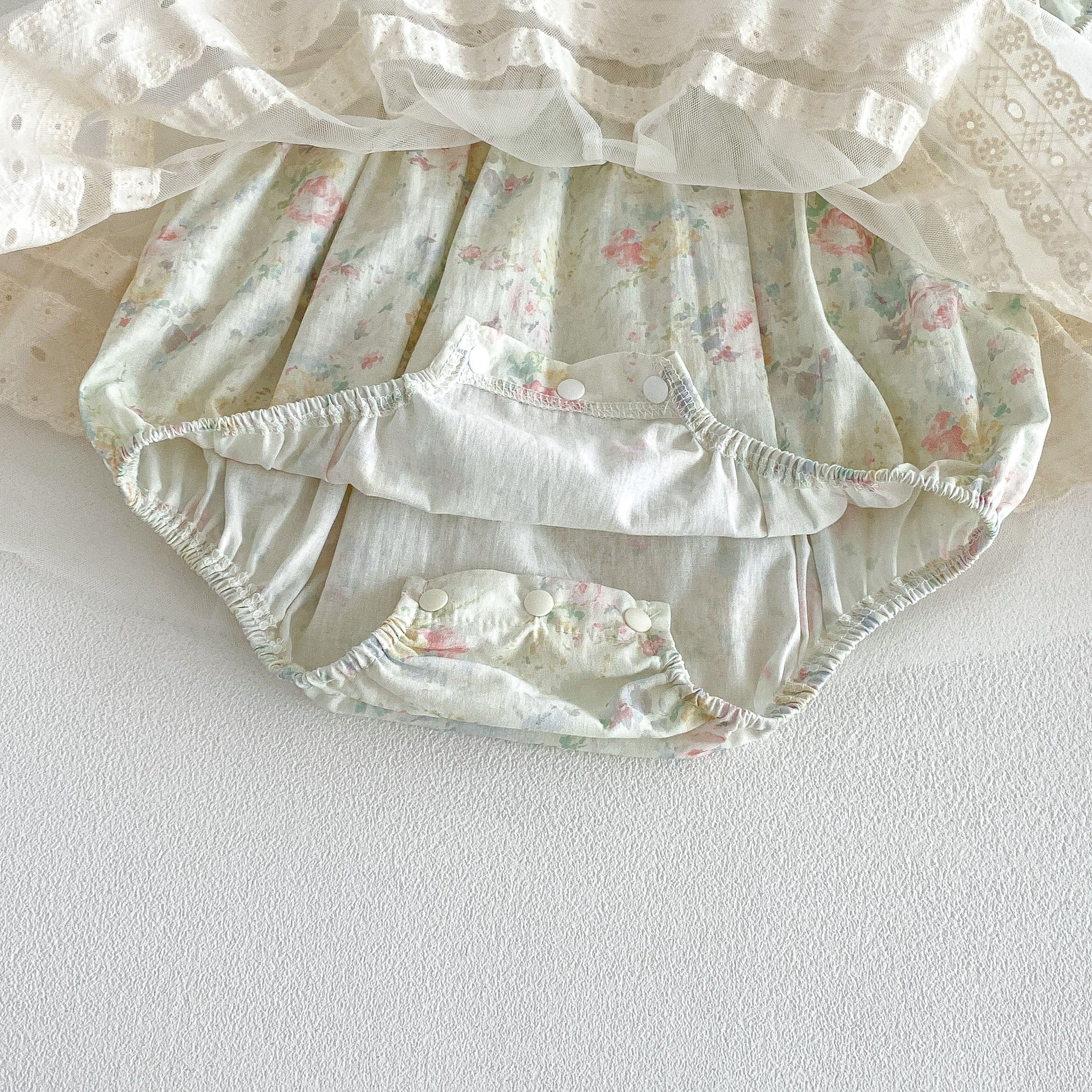 Baby Girl Summer Outfit, Newborn Princess Romper Clothes for 1 Month 100 Days Celebration, A-Class Infant Bodysuit Dress