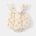 Cute Baby Girl Summer Romper Newborn Infant Double Layer Bodysuit Strap Triangular Diaper Cover