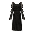 French Style Dress Elegant and Graceful Fairy Dress Solid Color Sequins One-Shoulder A-Line Dress