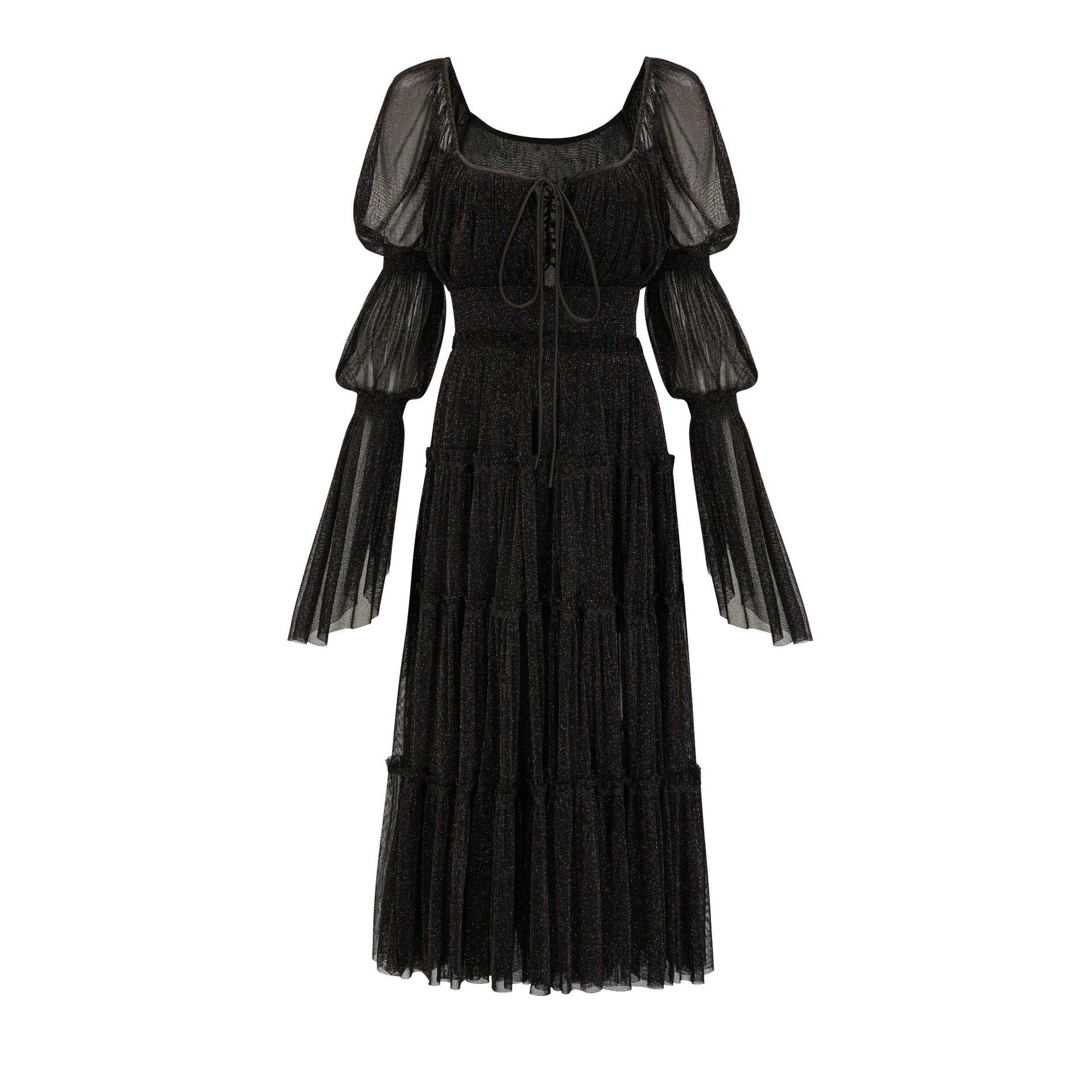 French Style Dress Elegant and Graceful Fairy Dress Solid Color Sequins One-Shoulder A-Line Dress