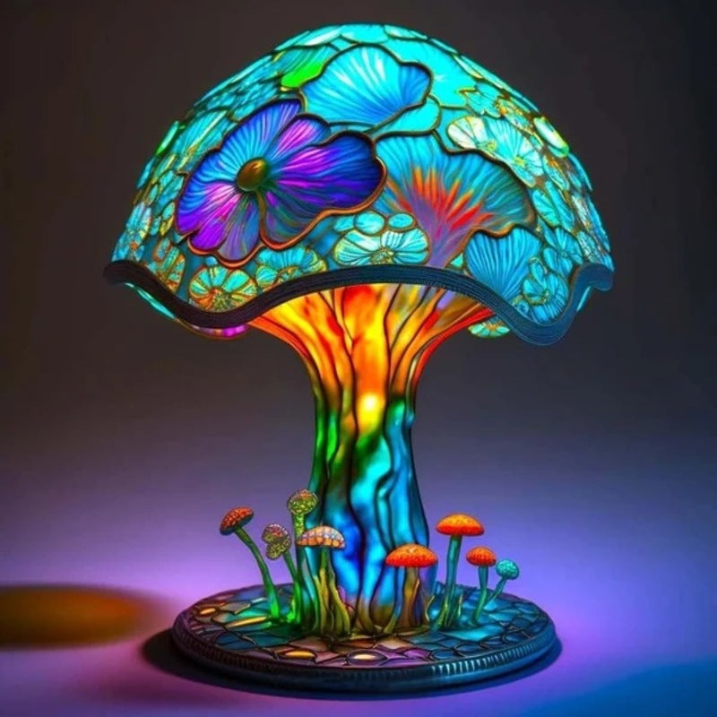 Magic Illusion Mushroom Lamp Decoration Decoration Decoration Home USB Connection Light Bulb Design Mushroom Dark Decoration