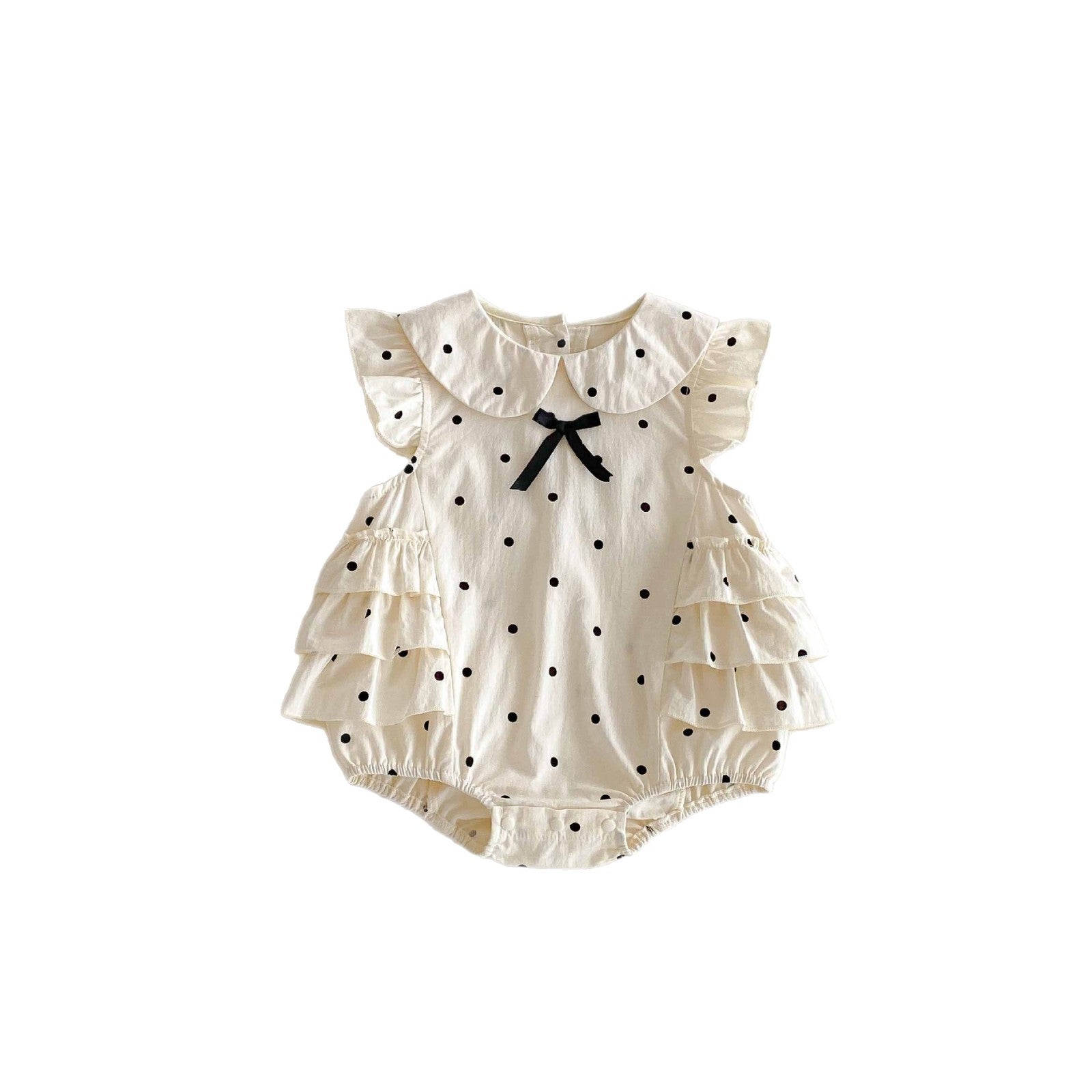 Baby Girl Onesie Sleeveless Summer Lightweight Princess Outfit for 100 Days and Birthday Celebration