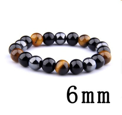 New all-match men's6mm 8mm 10mm tiger's eye obsidian hematite elastic bracelet