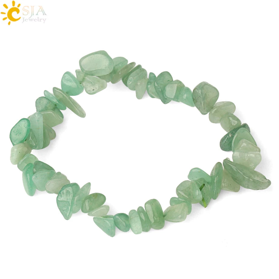 Irregular Chips Natural Stone Bracelet Asymmetry Beads Crystal Quartz