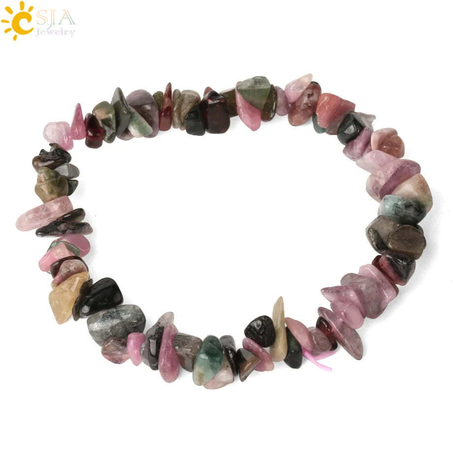 Irregular Chips Natural Stone Bracelet Asymmetry Beads Crystal Quartz