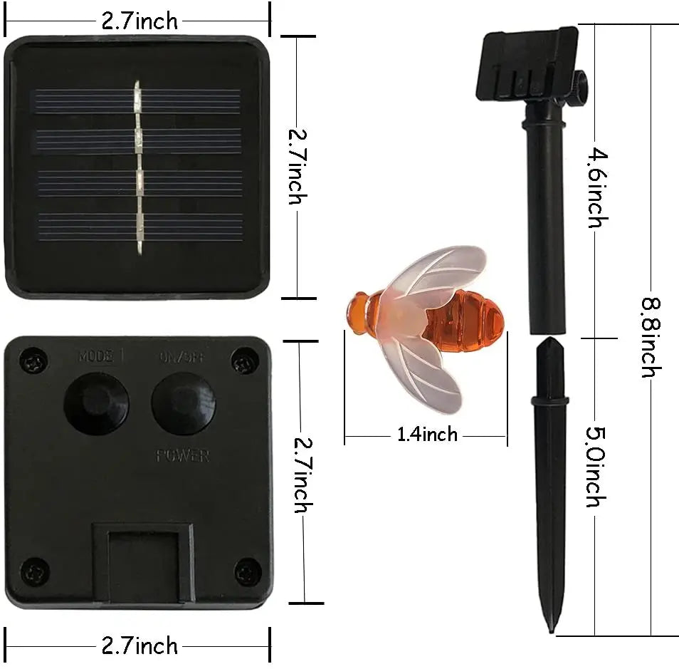 Holiday Light  Christmas Tree Decoration Outdoor Garland Solar Lamp Bee20/30/50led 8Mode For Wedding Party Garden Balcony Fairy