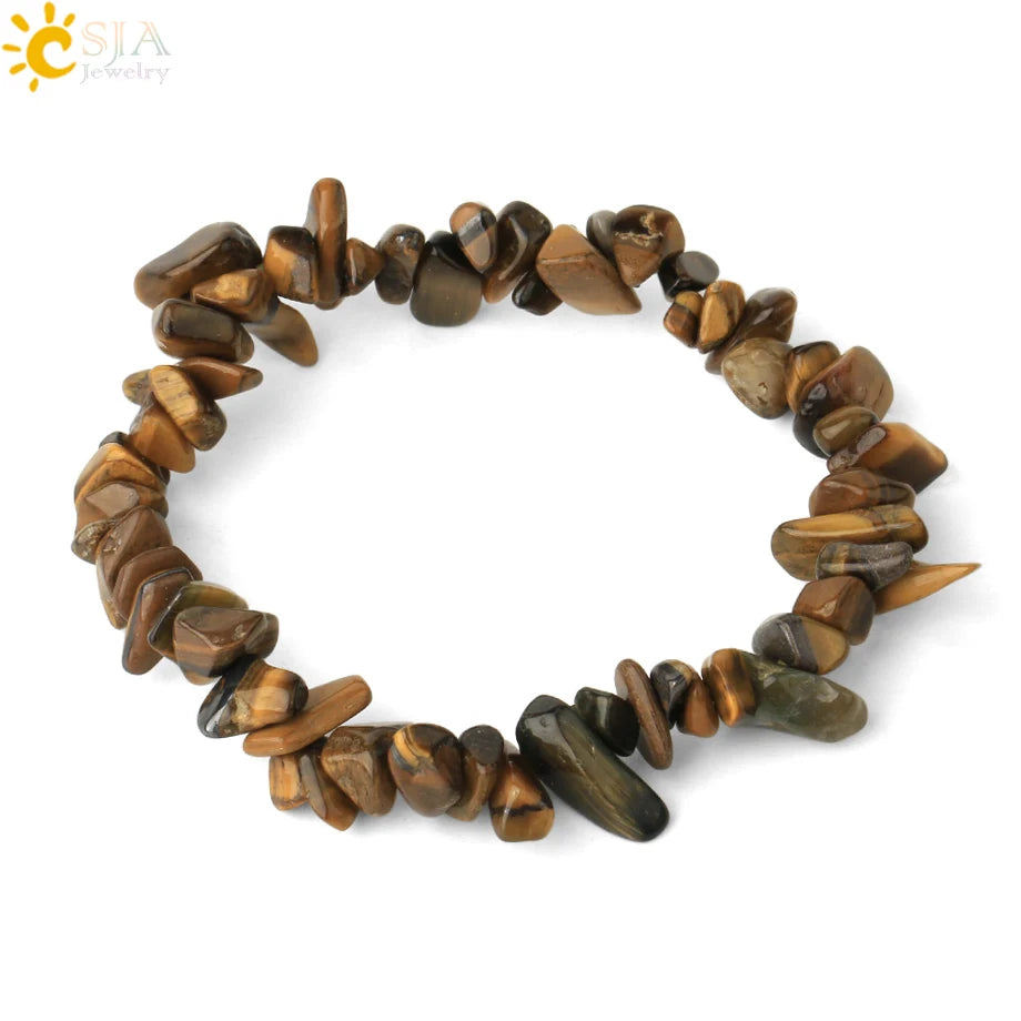 Irregular Chips Natural Stone Bracelet Asymmetry Beads Crystal Quartz