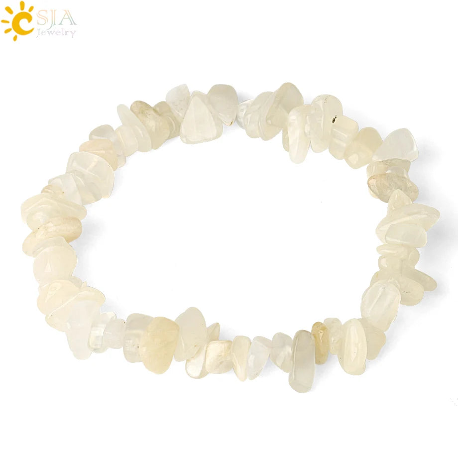 Irregular Chips Natural Stone Bracelet Asymmetry Beads Crystal Quartz