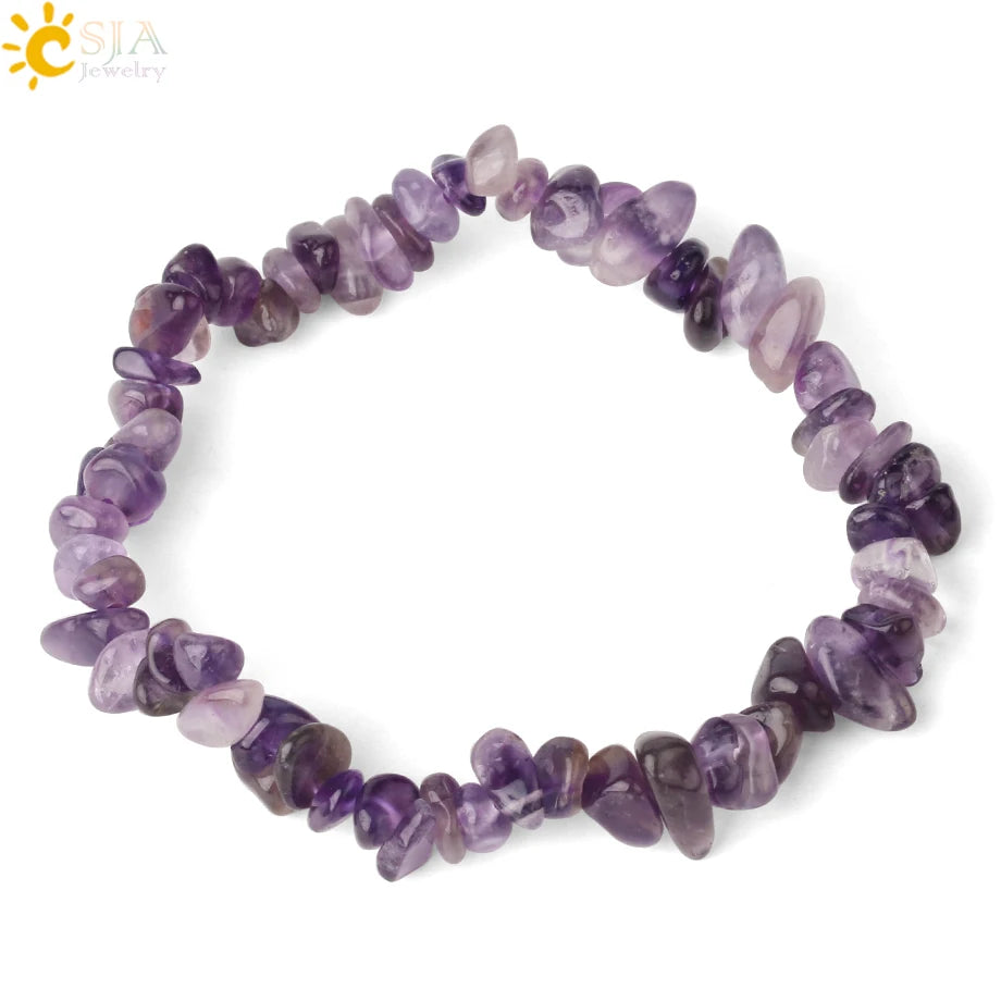 Irregular Chips Natural Stone Bracelet Asymmetry Beads Crystal Quartz