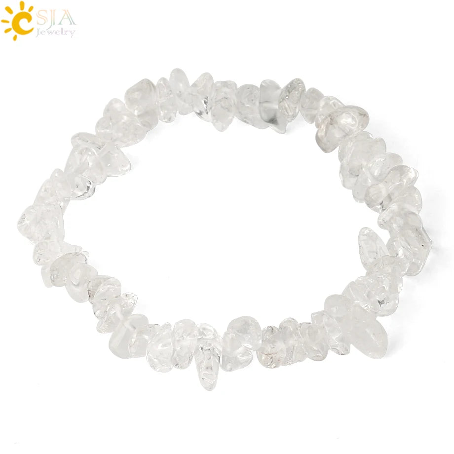 Irregular Chips Natural Stone Bracelet Asymmetry Beads Crystal Quartz