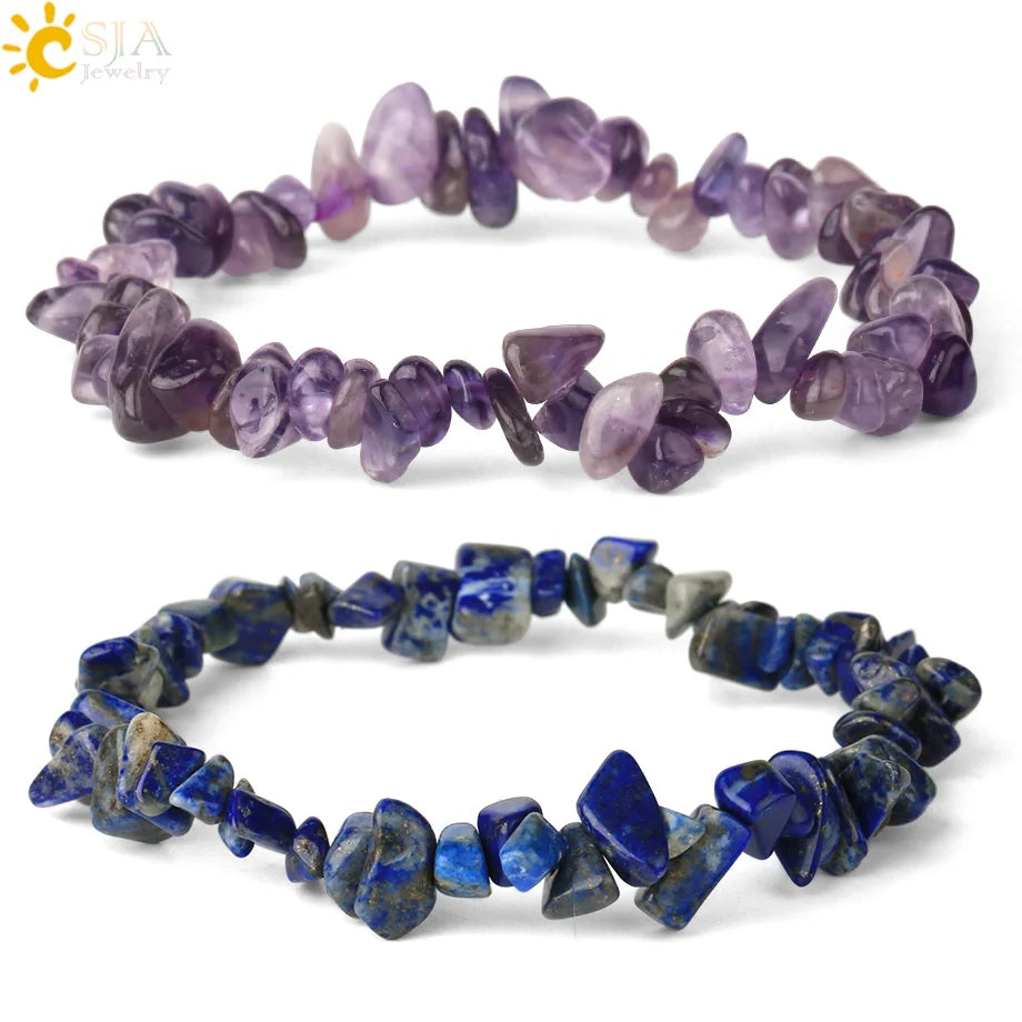 Irregular Chips Natural Stone Bracelet Asymmetry Beads Crystal Quartz